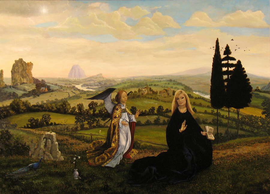 The Annunciation of Paris, Oil on Panel, 23 x 32, 2008